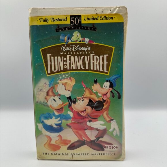 Walt Disneys Masterpiece Fun And Fancy Free VHS 1997 Restored 50th Anniversary - Picture 1 of 3